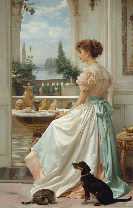 masterpiece,best quality,<lora:tbh362-sdxl:0.6>,illustration,style of  Vittorio Reggianini, animals
