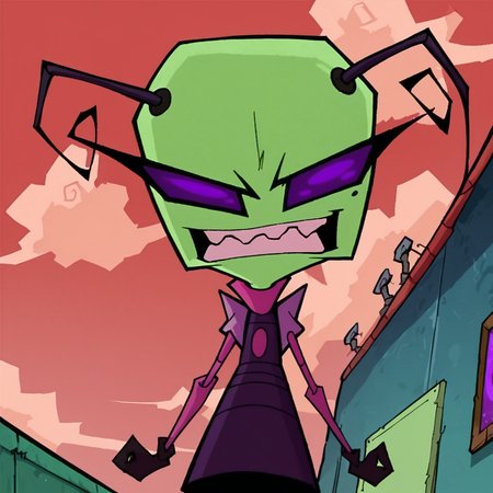 score_9, score_8_up, score_7_up, 1girl, Tak, irkin, purple eyes, antennae, colored skin, green skin, mole under eye, flat chest, narrow waist, wide hips, looking at viewer, angry, teeth, highres, high quality, masterpiece, <lora:Tak:1>
