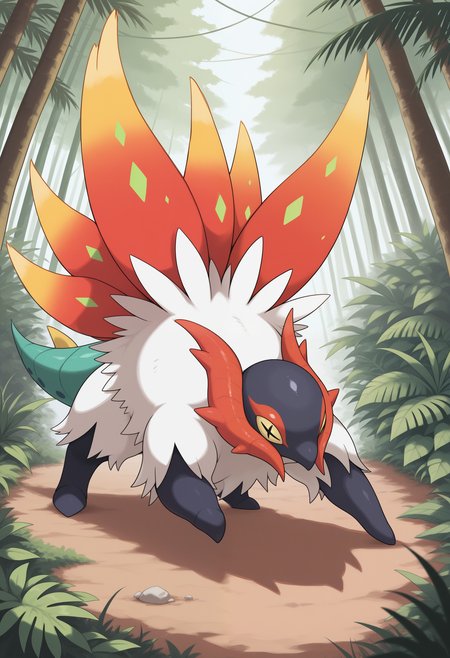 masterpiece,best quality, amazing quality, solo, 1boy, sl1th3r, pokemon (creature), attack, outside, jungle,