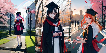 highly insanely detailed, masterpiece, top quality, best quality, highres, 4k, 8k, RAW photo, (very aesthetic, beautiful and aesthetic), 
__lazy-wildcards/subject/costume/graduation_robe/prompts__, 
<lora:gradgown:1>, 
(1girl:1.3), solo focus, 
(__lazy-wildcards/char/haircolor__), 
__lazy-wildcards/dataset/background__, 
__lazy-wildcards/subject/moment/random/prompts__âââ