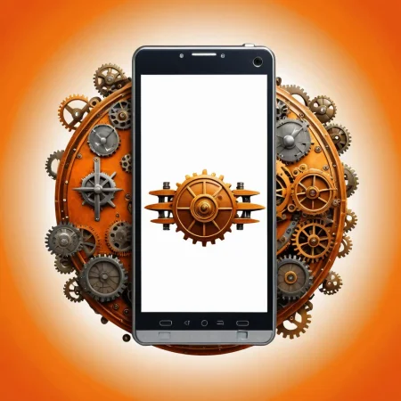 (smartphone showcase) <lora:01_smartphone_showcase:1.1>
Orange background,
high quality, professional, highres, amazing, dramatic,
(Steampunk city and airships and gears:0.5),