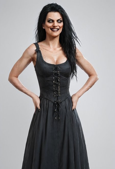 score_9, score_8_up, score_7_up, score_6_up,1girl, source_photo, source_real, 3/4 portrait, 
 deep one
valak valak valak valak valak valak
ral-wtchz
possessed witchpossessed witchpossessed witchpossessed witchpossessed witchpossessed witchpossessed witch
veiny small breasts, cleavage, veiny skin
black midsummer dress,
small veiny breasts, small veiny breasts, veiny breasts, veiny breasts, veiny breasts, veiny breasts, veiny breasts, veiny breasts, corset belt
possessed witchpossessed witchpossessed witchpossessed witch
, folk horror woman,wearing black peasant clothes,, long black hair, scary, , pale, grey eyes, long tangled black hair, , hands on hips, front view, very pale skin, veiny  skin,, evil smile, grey eyes, black peasant clothes,  red lighting, horror, scary face, monstrous, evil,,  red lighting, Expressiveh, g0thicPXL, glowing, neon,, zPDXL2, black peasant clothes