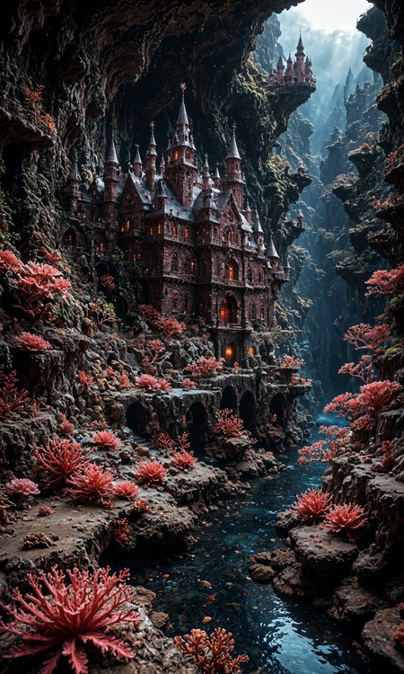 score_9, score_8_up, score_7_up, (SUBJECT), 

red corals, corals, coral city, coral castle, volumetric lighting, deep ocean, under sea cavern, film grain, detailed, detailed city, detailed castle,
 
masterpiece, best quality, amazing quality,  