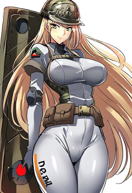 easynegative, FastNegativeV2, EasyNegativeV2, haganef, overfit style, large breasts, 1girl, solo, thicc big breasts, sexy body , young, anime, smile, negative_hand,
1girl, solo, long hair, blonde hair, yellow eyes, helmet, POUCH, BOOTS, knee pads, brown footwear, elbow pads, belt puch, pants, white gray bodysuit, big breasts, long sleeve hand camo, riot helmet, riot shield behind the back, white background, navy seal uniform.
big breasts, mature, young, sexy body
