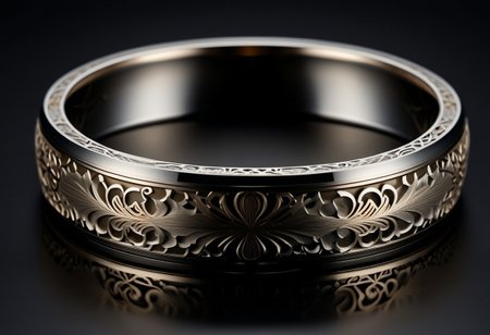 Jewelry photography, cartier style, highly detailed product photo, keyshot product render
BREAK
Beautiful photo of closed collar engraved with titanium filigree, laying on a table,
BRSAK
Black background