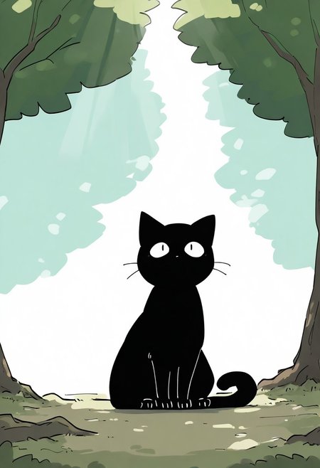 chii-kun \(seedyoulater\), naguru \(cyoroama\), 
very awa, masterpiece, highres, absurdres, newest, year 2024, year 2023, 
(cat:1.2), black cat, (no humans:1.1), scared, paws, fur, (cute:1.2), comfy, solo, standing, 
tree branches, OO,
day, sunlight, sunrays, 
<lora:TA_trained:0.75>, <lora:ponyv4_noob1_2_adamW-000017:0.33>, <lora:shiroski:0.75>,