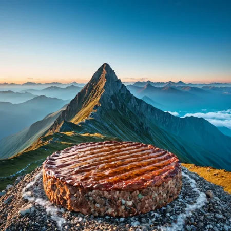 (steak showcase) <lora:32_steak_showcase:1.1>
Turquoise background,
high quality, professional, highres, amazing, dramatic,
(Mountain peak and sunrise over clouds:0.5),
