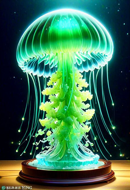 score_9, score_8_up, score_7_up, score_6_up, rating_safe, jellyfish ying yang, glass statue, intricate and detailed lighting, ying yang theme, (masterpiece, high detail, best quality), sharp, smooth anime