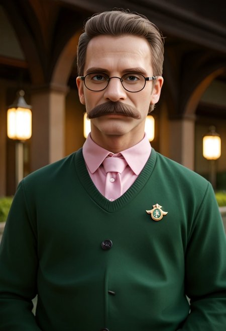cinematic film still cinematic photo breathtaking score_9, score_8_up, score_7_up, BREAK, 8k, masterpiece, high quality, solo, ned_flanders man, brown hair, mustache, glasses, pink shirt, green sweater, highly detailed, detailed skin, depth of field, film grain, highly detailed, detailed skin, depth of field, film grain, award-winning, professional, highly detailed . 35mm photograph, film, bokeh, professional, 4k, highly detailed . shallow depth of field, vignette, highly detailed, high budget Hollywood movie, bokeh, cinemascope, moody, epic, gorgeous, film grain, grainy