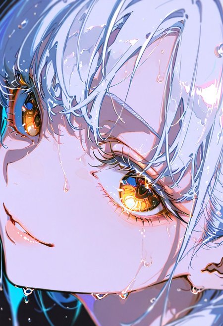 masterpiece, best quality, good quality, newest, highres, absurdres, uncensored,
BREAK 
detail background, very awa, absolutely eye-catching, (beautiful face), 
BREAK
amazing quality, best quality, ultra-detailed, 8K, illustration, CG, ultra-detailed-eyes, cute girl, eyelashes
BREAK
(sexy, slutty, hot, aroused) (only girl, solo foucus)
BREAK 
parted lips, puffy lips, smile, seductive expression, wet hair, wet, from above, blurry foreground, 
BREAK 
perfect composition, solo, 1girl, extreme eye close up, eye focus, eye reflection, wide eyed, eyelashes, blank stare, (looking at viewer), eye focus, light smile
BREAK
professional lighting, , Photorealistic, source_real, 8k, night, blurry background, sharp focus, (extreme close:2.0), golden eyes, glowing eyes,
(by yoneyama mai, rolua, roitz \( roitz \):1.25), colored lines, (ONE EYE FOCUS)