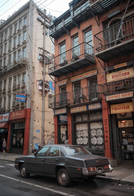 ,ruanyi0877,street,ground vehicle,outdoors,building,car,
,ruanyi0856,striped jacket,choker,black pantyhose,striped skirt,glasses,black skirt,pinstripe pattern,cowboy shot,<lora:0877 street car_v1_pony:0.8>,<lora:0856 OL professional suit skirt 1_v1_pony:0.7>, score_9,score_8_up,score_7_up,,8k,1girl,solo,,