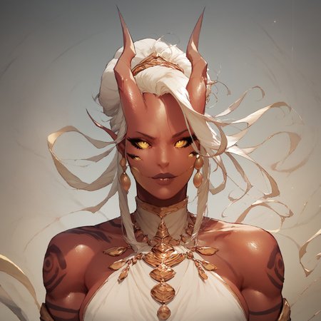 safe_pos, score_9, score_8_up, score_7_up, Zamite, four eyes, horns, high resolution, aesthetic art, red skin, fighter cloth, breasts, tattoos, 