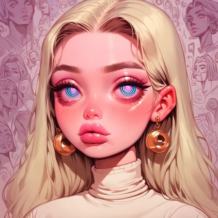 score_9, score_8_up, score_7_up, score_6_up,  p3tr4, MJ, sk3tchb00k, airmode, bimbo girl with huge chest, teeny-tiny waist, plump lips, hypnotic eyes, Moai Statue, Moai face, air girl