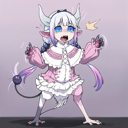 score_9, score_8_up, score_7_up, source_anime, source_furry, realistic, ((bytransform)), ((transformation)), uneven transformation, asymmetrical transformation, mid transformation, dynamic pose, full body, human girl, petite cute, scared, terrified, screaming, crying, Kanna_Kamui to yinglet transformation, blue_eyes, slit_pupils, pink_hair, low_twintails, long_hair, blunt_bangs, gradient_hair, flat_chest, dragon_horns, tail, hair_beads, black_hairband, hair_bow, black_bow, hybrid human yinglet feet, [digitigrade legs], hybrid human yinglet hands, looking at self in shock, shocked expression, scared expression, scared body language, (Kanna_Kamui transforming into a yinglet), multibreast, covered multibreast, 4breast, torn clothing, oversized clothing, clothes falling off, frilled_dress, pink_dress, frilled_capelet, fur-trimmed_capelet, white_capelet, white_thighhighs, puffy_long_sleeves, pink_sleeves, 1girl, solo, (hybrid colored fur:0.5), monster girl, realistic, (tail), (cutie, young, soft features:1.1), long ears, small body, diminutive, short body, petite cute, nubile 18yo girl, Expressiveh, snout, pained expression, wincing face