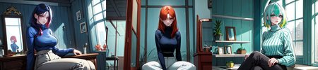 (otherworldly), highly insanely detailed, masterpiece, top quality, best quality, highres, 4k, 8k, RAW photo, (very aesthetic, beautiful and aesthetic), 
1girl, asian female, facing viewer, turtleneck, pants, 
<lora:MM5-v1:0>, blue wall, window, sitting, Magic Mirror Car, MM5, indoors, 
1girl, solo, 
(__lazy-wildcards/char/haircolor__),âââ