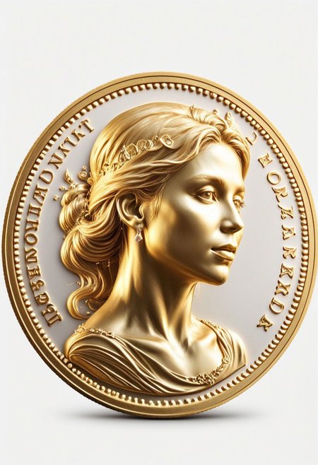 gold coin ,white background abeautifuwoman, png background