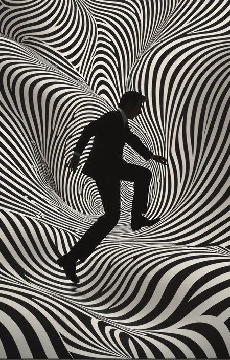 endless optical illusion of pattern movement, high detail,Shigeo Fukuda