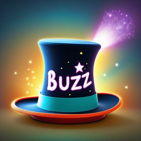 buzz, a magic hat that pops put the word BUZZ!