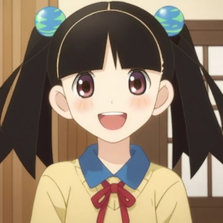 score_9, score_8, score_7, source_anime, otonashi meru, twintails, hair bobbles, POV, looking at viewer, blush, smile, open mouth, upper teeth only