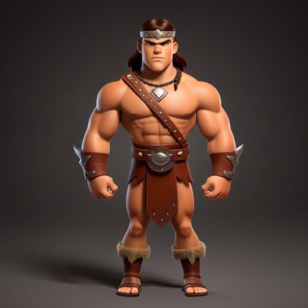 boy character standing Barbarian, primal, fierce, warrior, savage, uncivilized, strength, ferocious, wild, ruthless.  <lora:STYLIZARD_v1_64:1>