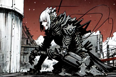highly insanely detailed, masterpiece, top quality, best quality, highres, 4k, 8k, RAW photo, (very aesthetic, beautiful and aesthetic),  
tsutomu nihei,nihei_tsutomu,blame!,blame gakuen!,abara,TNstyle,sidonia_no_kishi,(mausoleum,tunnel,lab,giant room,space,spacecraft),lantern,tentacles,star \(sky\),starry sky,toha heavy industries,cables,tubes,industrial pipes,walkway,buildings,bridge,fence,ventilation fan,ventilation shaft,dark sky,black sky,machinery,letterboxed,clouds,light particles,drainpipe,concrete walls,metal walls,fog,bones,dome,gauna,gauna mech,air conditioner,wire, 
<lora:ABARA:0.8>, 
(1girl:1.3), 
solo focus, 
(in Venice),(pure red background,transparent background:1.2),âââ