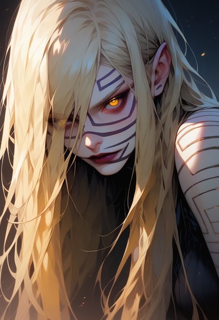 score_9, score_8_up, score_7_up, y0tt4, 1girl, solo,  
 asherasmt, long hair, blonde hair, yellow eyes, colored skin,