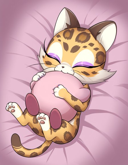 score_9, score_8_up, score_7_up,
clawroline, mammal, feral, domestic cat,
cute, chibi,hugging kirby,
sleeping,
 <lora:clawroline:1>