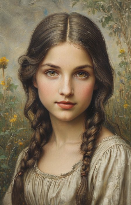 masterpiece,best quality,<lora:tbh136-sdxl:0.85>,portrait of  Mona Lisa,illustration,style of Helen Allingham,
