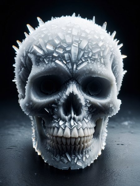 (snow storm:1.3), mad-ice skull <lora:Ice_SDXL:0.8>, raw photo, film grain, Fujifilm XT3, (photorealistic, realistic:1.2), deep shadow,  8k, uhd, dslr, ultra high res