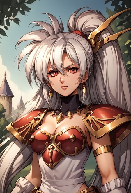 kuroinukaguya, , (best quality) , (highly detailed) ,((masterpiece)), ((best quality)), (ultra-detailed), ((extremely detailed)), (high resolution), 4K, (8K), best quality, (beautiful), (dynamic lighting), (super detailed skin), sharp focus, (1_girl, solo focus), (score_9,score_8_up,score_7_up,source_anime,(masterpiece:1.2),best quality,very aesthetic,public indecency,absurdres),masterpiece,best quality,very aesthetic,fantasy,absurdres,1girl,solo, <lora:luna_p_v1.2:1>,Luna,l_sword,l_clothes,white hair,high ponytail,<lora:Fixhands_anime_bdsqlsz_V1:1>, armor,long hair,,very long hair, ,white hair,hair between eyes,
forehead green jewelry, tooth earrings, tooth neckleace, bare shoulders, fur trim, armlet, cleavage, midriff, solo, front view, (portrait, upper body), solo focus, seductive smile, looking at viewer, forest, tree <lora:NidaleeLoLXLv2:0.8>
masterpiece,best quality, very aesthetic, absurdres, ultra detailed, high resolution, 4k, extremely detailed CG,
detailed eyes、detailed face and detailed skin <lora:add-detail-xl:1.0>