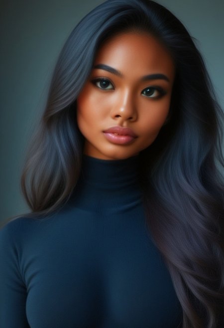 Cambodian woman, asian features, long hair, huge boobs, small waist, fitness body, toned muscle, wide hips, An extreme photorealistic upper body shot of a cat girl with mesmerizing golden eyes and slit pupils. She has long, flowing two-tone hair, white and black, with striking, unrealistic beauty. Her pink lips curve slightly to reveal sharp fangs, and her long fingernails are a key feature of her sleek cat suit. Include tiny imperfections like pores, faint freckles, and slight skin texture variations to add realism. Realistic lip texture with soft lines, slight gloss, and natural color variation. Realistically detailed tear ducts, slightly moist, enhancing the natural appearance of the eyes. Faint, barely visible veins under the eyes, adding depth and authenticity to the skin. Individually rendered eyebrow hairs with natural variation in direction, length, and thickness. Variation in hair strand thickness, with some thinner and finer than others. Detailed texture on the cat suit, showing the weave or material pattern, such as leather, spandex, or velvet. Shadows that move with the character, responding to her position and the light source accurately, 28 YEARS OLD, wrinkles, cat girl, crystal, gem, sparkle, YELLOW EYES, CAT EYES, denise, catgirl, Gothic castle, lively, luminescent, Majestic castle, big eyes, EmeraldMorphSDXL.