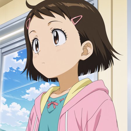 Chisato Hanai, rating safe, masterpiece, upper body <lora:Zettai_Karen_Children_-_multicharacter_-_illustrious:0.8>
