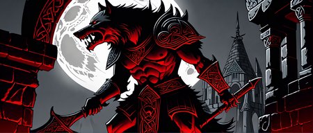 Death, heavy armor, hell, bloodmoon, blood, architecture, celtic, monster, carnivora, wolf
