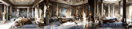 (otherworldly, otherworldly atmosphere, otherworldly appearance), highly insanely detailed, masterpiece, top quality, best quality, highres, 4k, 8k, RAW photo, ((ancient egyptian theme:1.2)), Hong Kong structure, structure, 
(mystical theme), mystical gatmosphere, arcane sanctuaries, otherwordly aura, 
(long_hair, long hair, random colors hair, glowing hair, hair over one eye, long messy hair), 
(eyelashes, eyeliner, eyeshadow, eyelashes, long eyelashes), 
collar, earrings, jewelry, necklace, armlet, 
tentacle, (underwater), nsfw, 
Homestay, Resort, (Guest House:1.1), 
building, structure, swirling energy, 
action pose, 
drunk, 
high-heels, 
reflection, reflective floor, 
shawl, 
abandoned building, shopping mall, overgrown with vegetation, [volumetric fog], cinematic lighting, colorful, colourful, 
belly bottom, erotic lingerie, 
((dune)), steep, sandhills, 
HDR, ((photorealistic)), professional light, cinematic lighting, fashion photography, ambient lighting, face lighting, <lora:detail_slider_v4:1>, Fantasy picture, OverallDetail, ancient roman room with a statue and candles in it and a bed in the middle of the room with a blue blanket on it and a blue blanket on the floor, RomInt, <lora:RomanInterior-10:0.8>, epiCPhoto, (fantasy world)