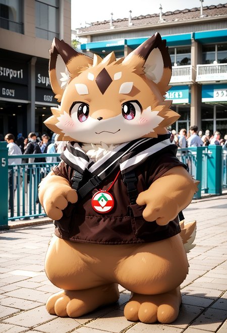 score_9, score_8_up, score_7_up, ((((sdgs3by zuppu11)))), photo background, 1boy, furry, kemono, cute, solo, full body, zPDXL3
