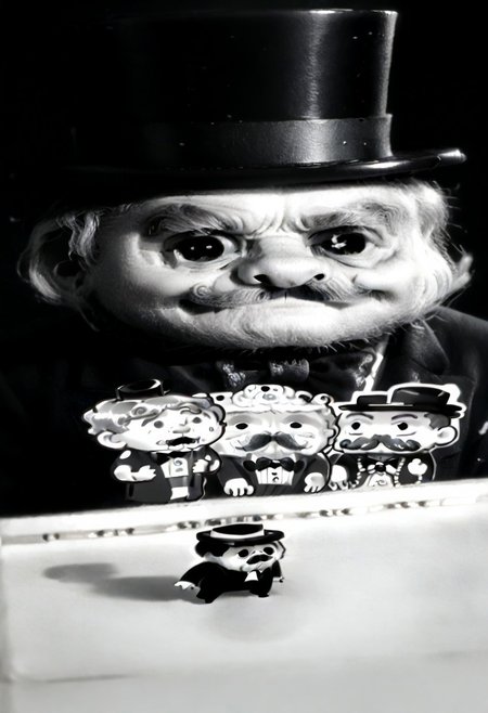 ((((((black and white,wideputinmeme))))),((small man with mustache, top hat, kenbis, chibi, chibi, male only, male, male chibi, monocle, art deco, thick mustache, comically large mustache, handlebar mustache, tiny, multiple men, shrunk, microxl, some little guys,  high angle, from above)), bwMovies, realistic, photo, vintage photo, ((very small man, small man, a small man, a man who is small, a small man)), an unapologetically small human male, black and white, smiling, very happy, euphoric, ecstatic, wonderful small men, large smile, huge smile