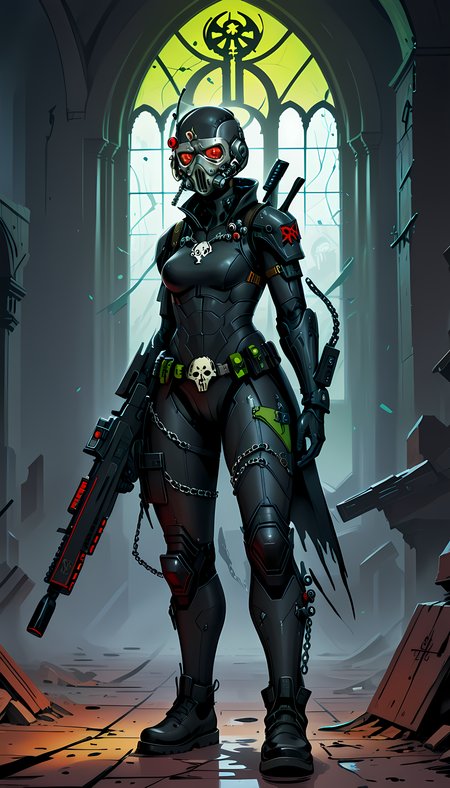 Vindicare Assassin - Grimdark 40,000 (SDXL)