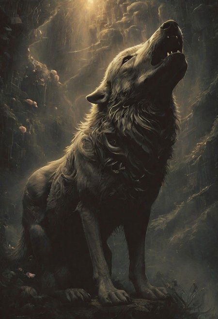 wolf's rain, brown, happy, smile,  detailed, atmospheric, illusion, the flower that dances in the wind, next time in paradise, serene,  <lora:Dark_Anime:0.2> <lora:- SDXL - letitflrsh_let_it_flourish_V1.0:0.4> <lora:The_Dark_Side_Of_The_Future:0.4>