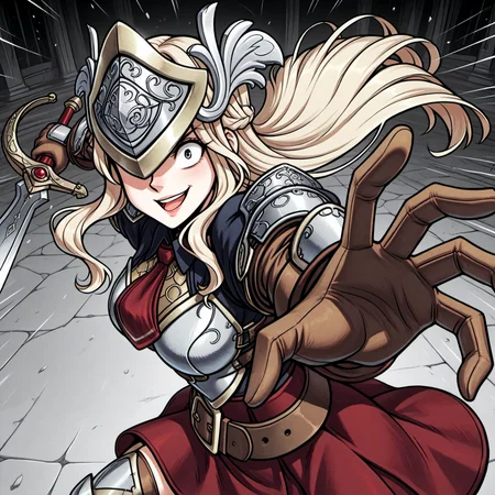1girl, holding a sword , ACTION SHOT, hand closeup,
greyscale, illustration, anime style, illustration,
colorful, motion lines, crazy face, laugh,