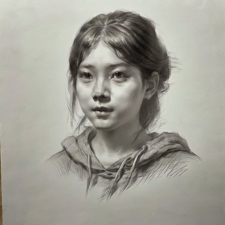 a cute girl,
sketch for art examination,<lora:sketch_for_art_examination:1>,