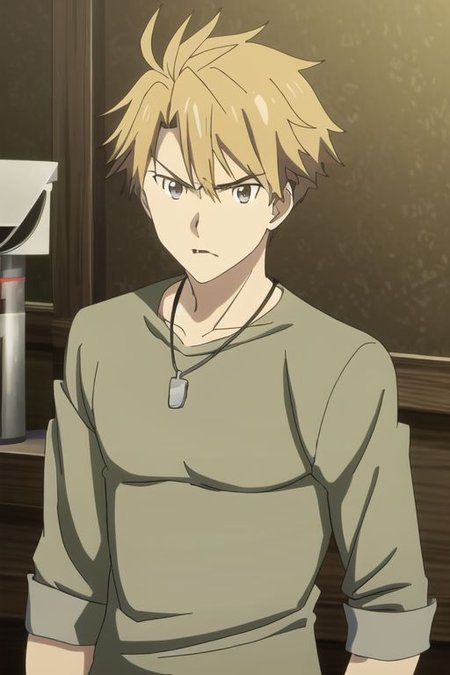 photorealistic, (4k), extremely detailed, hyper detailed, high resolution, professional photography, best quality, ((1boy)), solo, ((male focus)), easynegative, males, Yamato Ishida, shirtless, sixpack, candid photo, angry, anime, necklace, bracelet, muscular