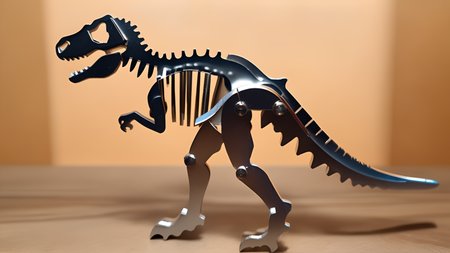 <lora:splicingtoycd_xl-000012:0.8>,a plane style steel tyrannosaurus made of splicingtoycd_xl on wooden desktop,three-dimensional puzzle,simple-structured,detailed,hi-res photo,chinese zodiac,no humans,silver theme,close-up,indoors,living room,simple background, emotional,harmonious,high budget,moody,epic,gorgeous,perfect lighting,realistic,photorealistic,photographic,photo (medium),real,moody lighting,volumetric lighting,reality ray tracing,8K,HDR,UHD,masterpiece,best quality,highly detailed,high resolution,finely detail,extremely detailed,ultra detailed,wallpaper