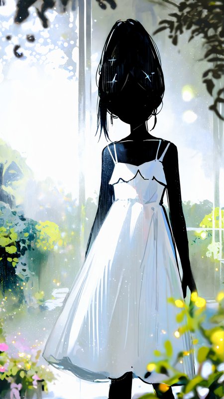 masterpiece, newest,absurdres,incredibly absurdres, best quality, amazing quality, very aesthetic, volumetric lighting, abstract, 
light particles, 1girl, blurry foreground, sundress, garden, beehive, 
<lora:CHOo_illu:1> CHOo1NE_illu,