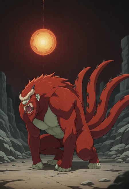 masterpiece, best quality, amazing quality, solo, 1boy, sun4t, 4 tails