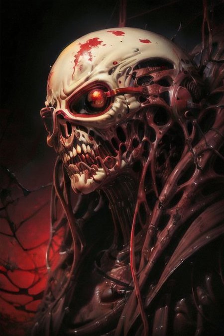 (Realistic:1.5) EdobHorrorLandscape , backlighting, 1humanoid, blood,  out, red, black background, star (sky), goggles, looking at viewer, very wide shot, <lora:EdobHorrorLandscape_v1.0:0.8>