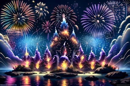 <lora:hanabi_V1SD1:0.8> best quality, (masterpiece:1.4), (high quality:1.4), sharp focus, <lora:hyperdenoiser_v090:0.5>, <lora:hyperrefiner_v090:0.5>, 4k, <lora:sd15_lora_beta:0.4>, absurd resolution, ah1, anime, (((night, multicolored fireworks, scenery))),  <lora:add_detail:1>, (no humans:1.8), opalescent sparks, <lora:ChaosEngine-v1:0.8> CHSNGN,  <lora:TQLumiArt:0.6> <lora:bioluminescent_glow_glowing_translucent-000006:0.6>