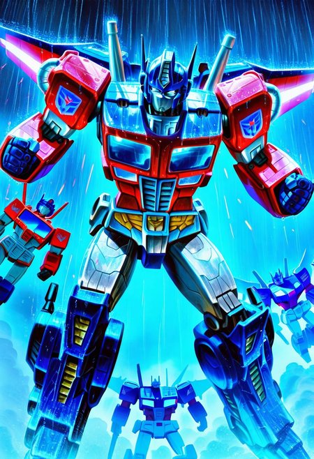​​masterpiece, best quality, amazing quality, very aesthetic, absurdres, volumetric lighting, depth of field BREAK
transformers, optimus prime, close-up, glowing, glowing eyes, gunpla, mecha, model kit, no humans, robot, science fiction, v-fin, dark background, rain, watercolor \(medium\), ((vignetting)), shaded face, depth of field, fog, silhouette, (sparks), jet engine, dynamic pose, motion blur,