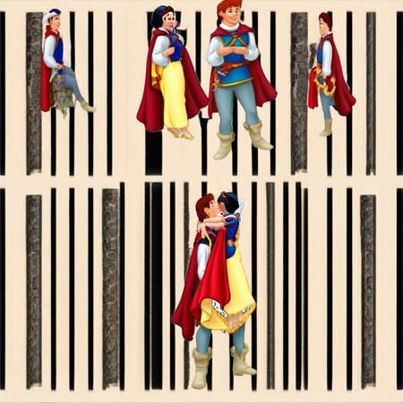 cartoon, 1girl, diseny snow white, 1boy, disney