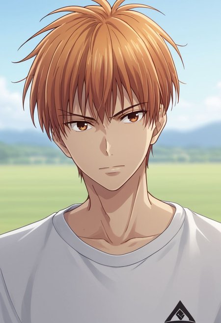 high resolution, solo, best quality, 1Boy, kyo_sohma, portraits, proud, outdoor, Half Body, Depth Of Field, OverallDetail