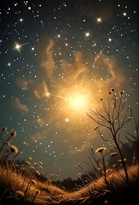 iv'e been looking at the stars tonight, how i miss that bright sun  <lora:lora:0.8> <lora:AestheticSceneSDXL:0.8>